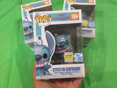 FUNKO POP DISNEY LILO & STITCH ON SURFBOARD # 1594 SDCC 2025 SHARED BOX LUNCH
