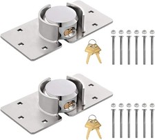2 Pack Van Door Lock, 73MM Heavy Duty Solid Steel Hidden Shackle Padlock and Has