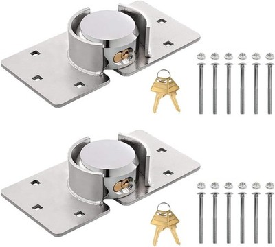 2 Pack Van Door Lock, 73MM Heavy Duty Solid Steel Hidden Shackle Padlock and Has