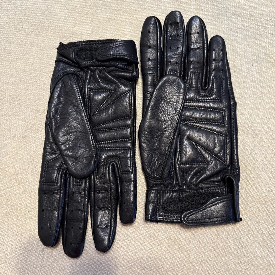 Harley Davidson Mujer Guantes de Equitación L Negro Acolchado Ajustable Willie G. Foto 2 de 4