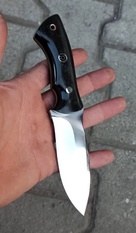 Taschenmesser Handgeschmiedet – Jagdmesser Outdoor Survival mit Lederscheide - Bild 2 von 4