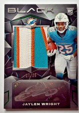 2024 PANINI BLACK ROOKIE PATCH AUTOGRAPHS#220 JAYLEN WRIGHT EMERALD /25