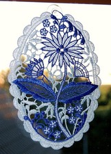 Fensterbild Küche Plauener Spitze Zwiebelmuster Fensterdekoration Spitzenbild