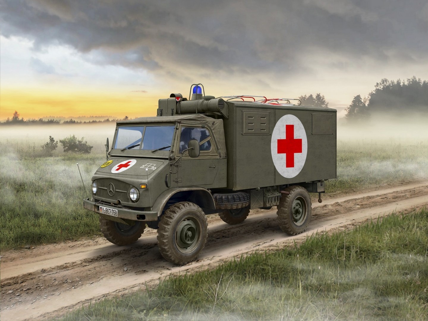ICM 1:35 Unimog S 404 German Military Ambulance Plastic Model Kit