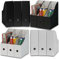 Simple Houseware 12-Pack Magazine File Holder Box, Foldable Cardboard Organizer,