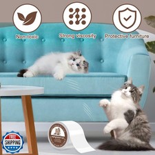 Anti Cat Scratch Tape, 3 inches x 30 Yards Anti Cat Scratch Furniture Protect...