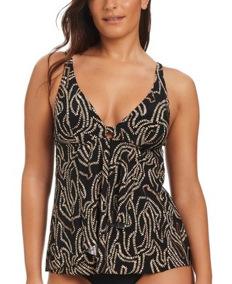 $94 Beyond Control Women's Foil Me Once Tankini Top 12 pmy0626d