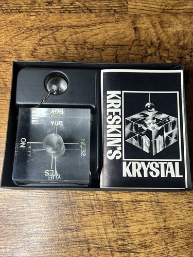 Vintage KRESKIN'S KRYSTAL Pendulum Entertaining Party Game With Original Box CIB - Afbeelding 2 van 13
