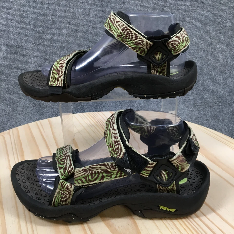 Sandalias Teva para mujer 9 Hurricane XLT ajustables con tiras y tirantes verde marrón Foto 2 de 4