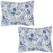 Carol & Frank Starla Chinoiserie Floral Kantha Stitch Standard Pillow Sham Set