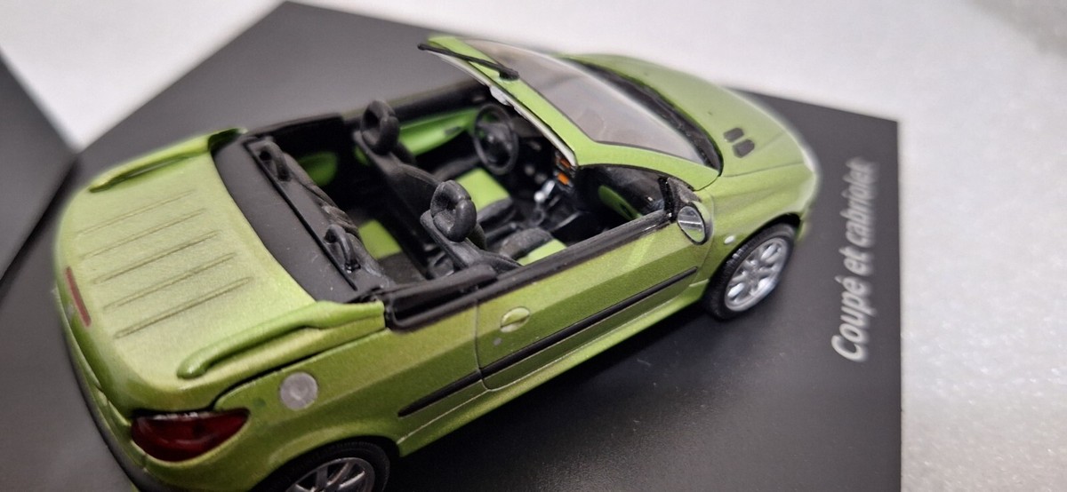 Peugeot 206 CC 2001 Green 1:43 Norev 472624 Diecast Model Car OVP