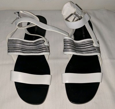 bcbg silver sandals