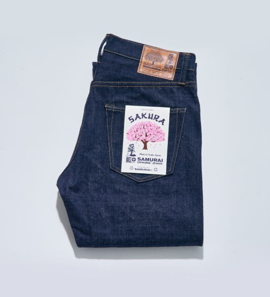 Samurai Jeans S500AX-SAKURA 18oz Indigo Sakura Cotton Selvedge One