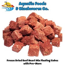 PRO-MORE Freeze Dried BEEF HEART MIX, Discus, Cichlids Size, Girth and Eggs