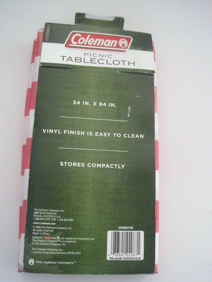 Mantel de picnic Coleman plástico 54" x 84" nuevo en paquete Foto 2 de 3
