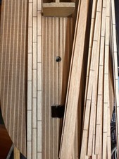 Lotto 27 Listelli 36x5x0,6 mm seconda copertura ponte V2 legno modellismo navale