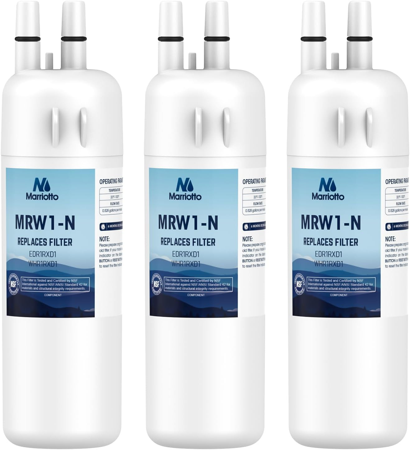 EDR1RXD1 Refrigerator Water Filter Compatible with Whirlpool