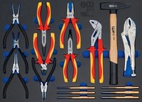 Bgs 18X Zangen Zange Hammer Splintentreiber + Vde Satz + Werkstattwagen Einlage