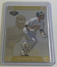Mark Kotsay Milton Bradley 2007 Topps Co-Signers Silver Gold /125 #68 Athletics