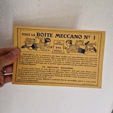 MECCANO  feuillet   "  VOICI LA BOITE MECCANO n° 1