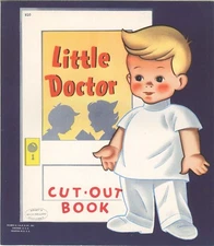 VINTAGE 1940s LITTLE DOCTOR PAPER DOLL LASER REPRODUCTON~Org SZE UNCuT FREE S&H