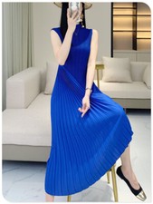 2024 Irregular Pleated Dress with Elegant Patchwork Pleated Sleeveless Dress