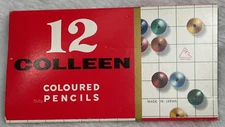 12 VINTAGE COLLEEN PENCIL COMPLETE BOX 12 Coloured  775 - MADE IN JAPAN - UNUSED