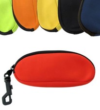 Large Zippered Floating Eyeglass/Sunglass Case w/Clip 5 Colors Red,Blue,Black