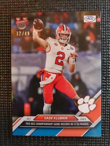 Cade Klubnik Clemsom 2024 Bowman U NOW Football #57 Blue Parallel 12/49