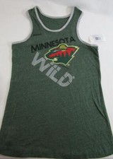 Reebok Girl's Medium Minnesota Wild NHL Hockey T-Shirt Tee TankTop NEW