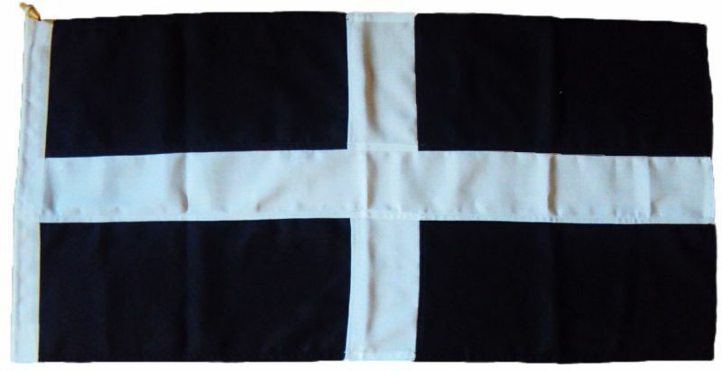 St Piran flag Cornwall Cornish flag traditionally sewn MoD approved woven fabric