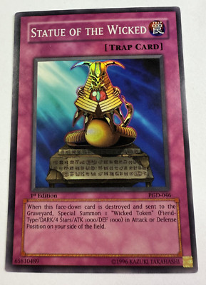 Yu-Gi-Oh! STATUE OF THE WICKED - PGD-046 - SUPER RARE 1st Edition - NM