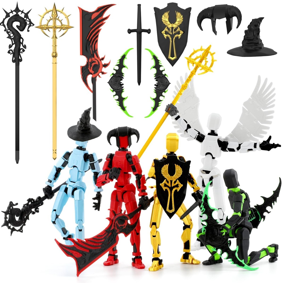 Titan 13 T13 Action Figure Assembly Completed, 5-Pack T 13 Action