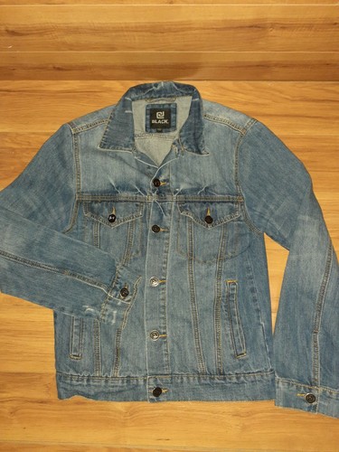 Cj Black Denim Jean Jacket Blue Long 