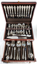 Reed & Barton FLORENTINE LACE Sterling Silver Flatware Set 89pcs Service for 12