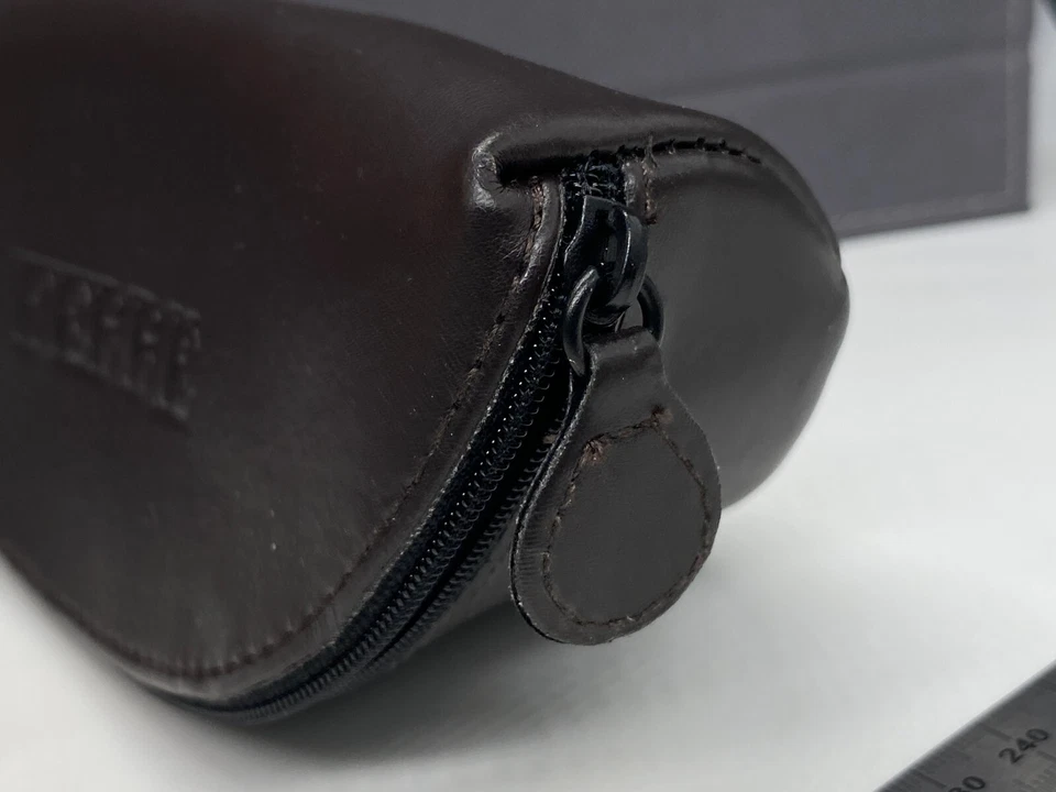 Ferre Glasses Case Semi Hard Shell Sunglasses Brown Large XL - Image 4 of 4