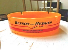 Vintage Ashtray Benson and Hedges Advertising Cased Glass Made in France
