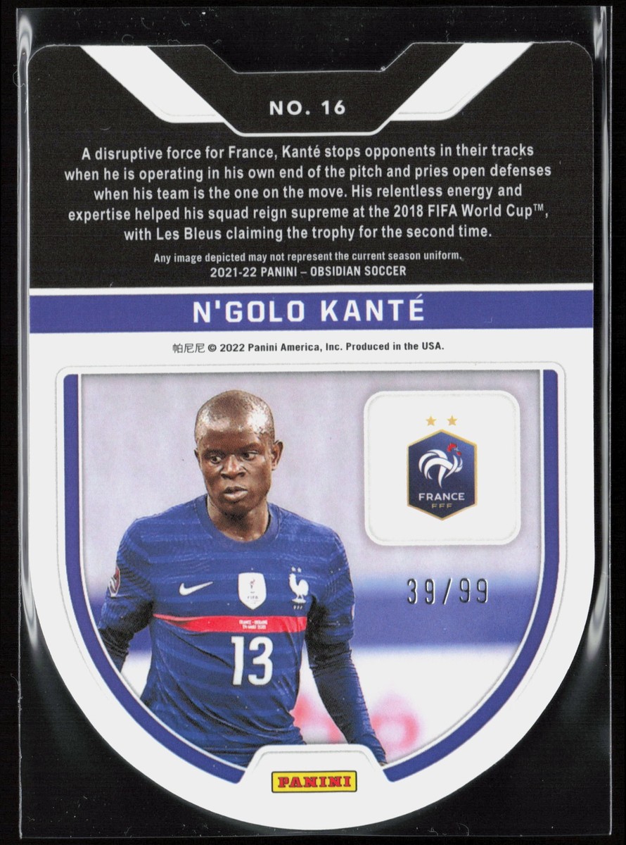 2022 Panini Obsidian #d/99 #16 N'Golo Kante Die-Cut Tunnel Vision