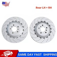 NEW For BMW F06 F10 F13 M5 M6 Pair Set Rear Vented & Drilled Disc Brake Rotors