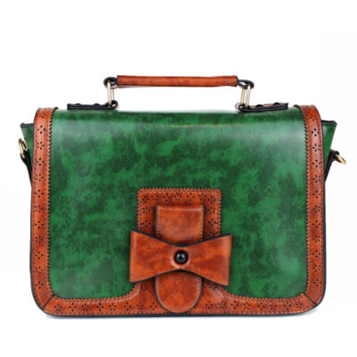 Banned Retro Schultertasche Scandal Bow Grün Vintage Crossbody Bag Schleife