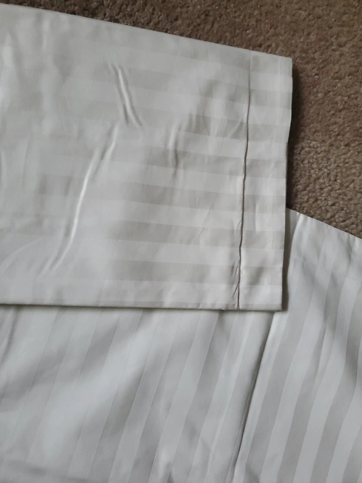 2 fundas de almohada CHAPS Home tamaño king damasco rayas crema marfil beige Ralph Lauren Foto 4 de 4