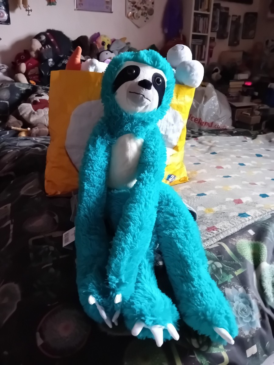 Smyths Toys Large Blue Sloth, Plush Soft Toy UK