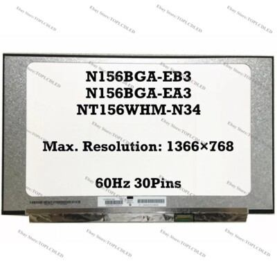 N156BGA-EB3 fit N156BGA-EA3 NT156WHM-N34 LCD Screen 15.6'' HD 60Hz IPS EDP 30 Pin