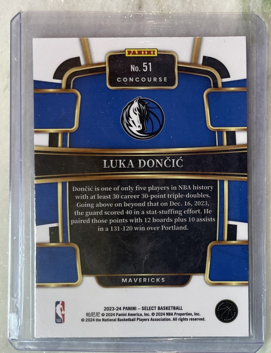 2023-24 Panini Select Luka Doncic Blue Concourse Base - #51