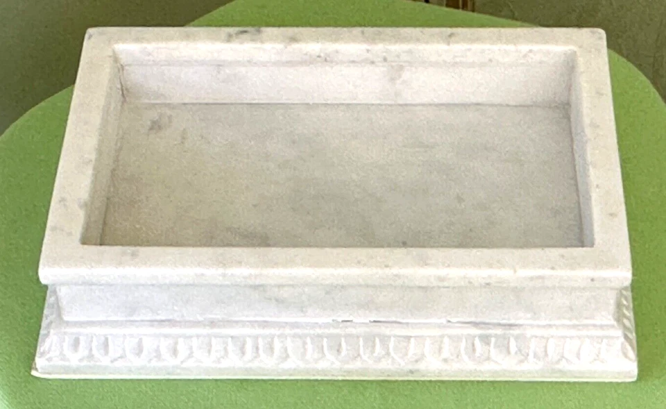 BANDEJA TOCADOR TOALLA DE INVITADOS DE MÁRMOL DAUPHINE PUERTA DELANTERA: NUEVA EN CAJA Foto 3 de 4