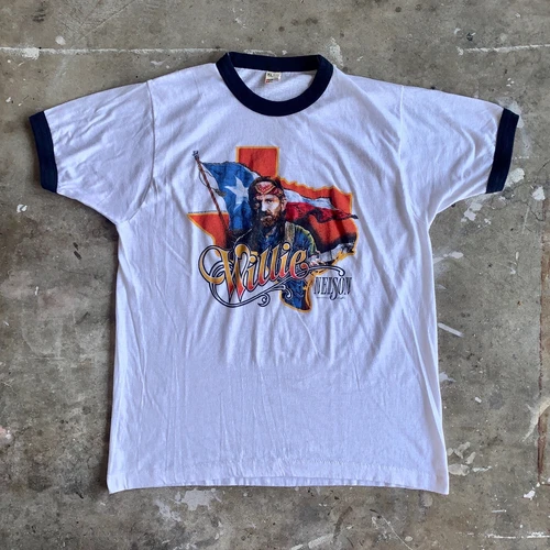 1984 VINTAGE 80s WILLIE NELSON RINGER T-SHIRT SZ M COUNTRY M 1980s vintage concert t-shirt, vintage, single stitch, B+ condition