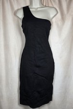 NWOT Lulus Black One-Shoulder Bodycon Midi Dress Size S