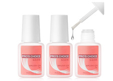3Pcs Extra Strong Nail Glue for Acrylic Nails, Nail Glue with Brush for Nail Rep