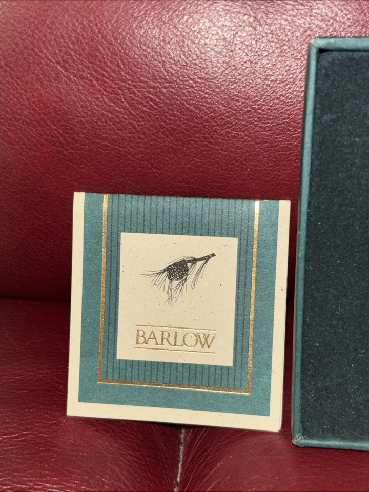 Llavero de latón Barlow Goose Geese Scene nuevo en caja vintage dorado crema hecho en EE. UU. Foto 4 de 4