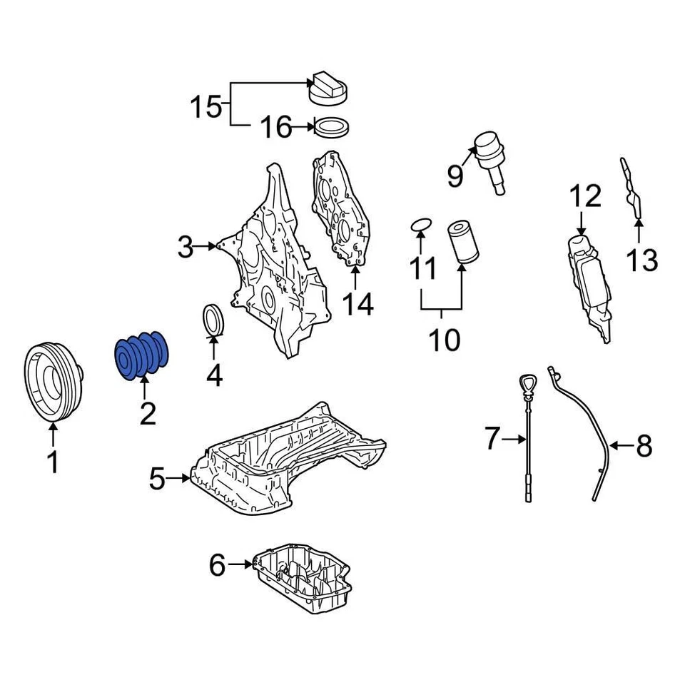 For Mercedes-Benz G550 09-15 Mercedes-Benz Engine Timing Crankshaft Sprocket - Imagem 2 de 4